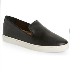 Birdies The Swift Leather Sneakers Shoes Slip Ons in Black Size 9